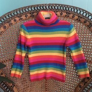 VTG 90’s Tommy Hilfiger RAINBOW turtleneck sweater